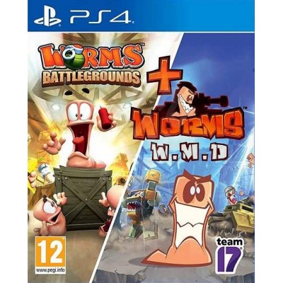 Worms Battlegrounds + Worms WMD - Double Pack [PS4, английская версия]